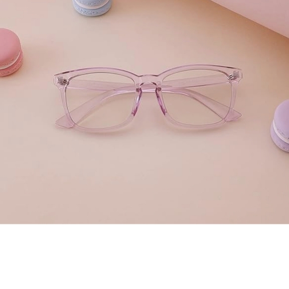 Purple Clear blue light blocking glasses for women men (348) - Picture 6 of 11